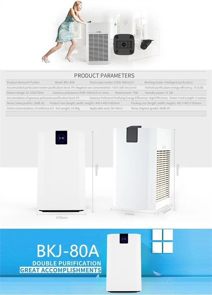 BKJ-80A Commerial Office Air Purifier Dual Filters